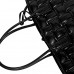 Женская плетёная кожаная сумка 825 BLACK